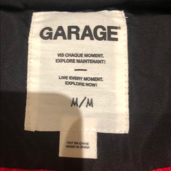 Garage Black Striped Puffer Jacket - Picture 4 of 6